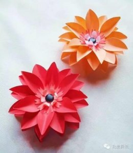 ​简单、漂亮的幼儿园手工折纸花轻松制作
