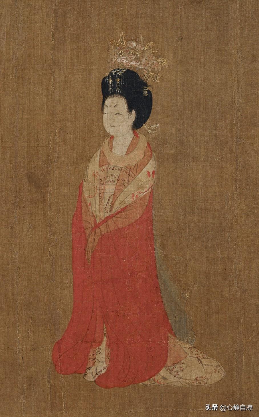 传世名画欣赏《簪花仕女图》