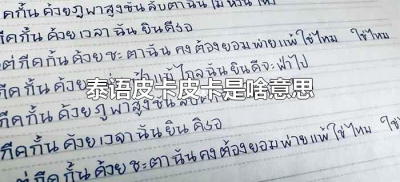 ​泰语皮卡皮卡是啥意思（泰语皮卡皮卡什么意思）