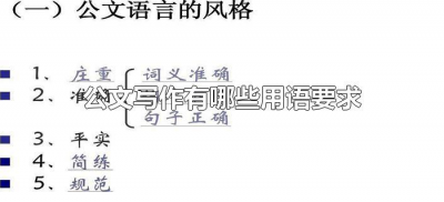 ​公文写作有哪些用语要求（公文写作有哪些用语要求和技巧方法）