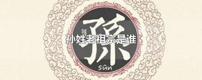 ​孙姓老祖宗是谁