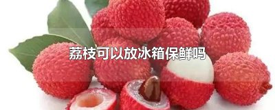 ​荔枝可以放冰箱保鲜吗
