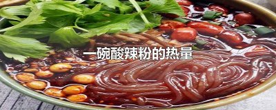 ​一小碗酸辣粉的热量 两碗酸辣粉的热量