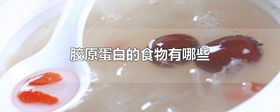​胶原蛋白的食物有哪些