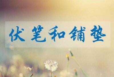 ​铺垫和伏笔的区别，铺垫是为了高潮（伏笔是设下包袱后面抖开）