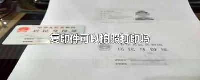 ​毕业证复印件可以拍照打印吗 社保卡复印件可以拍照打印吗
