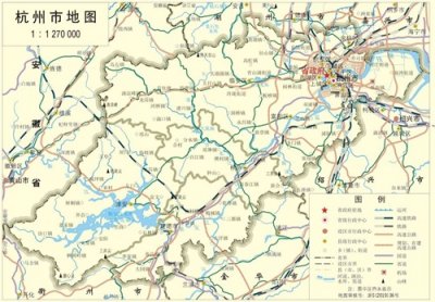 ​浙江省杭州市（13区县）标准地图