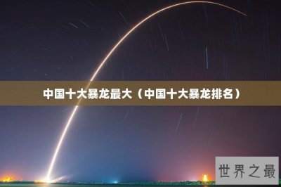 ​中国十大暴龙最大（中国十大暴龙排名）